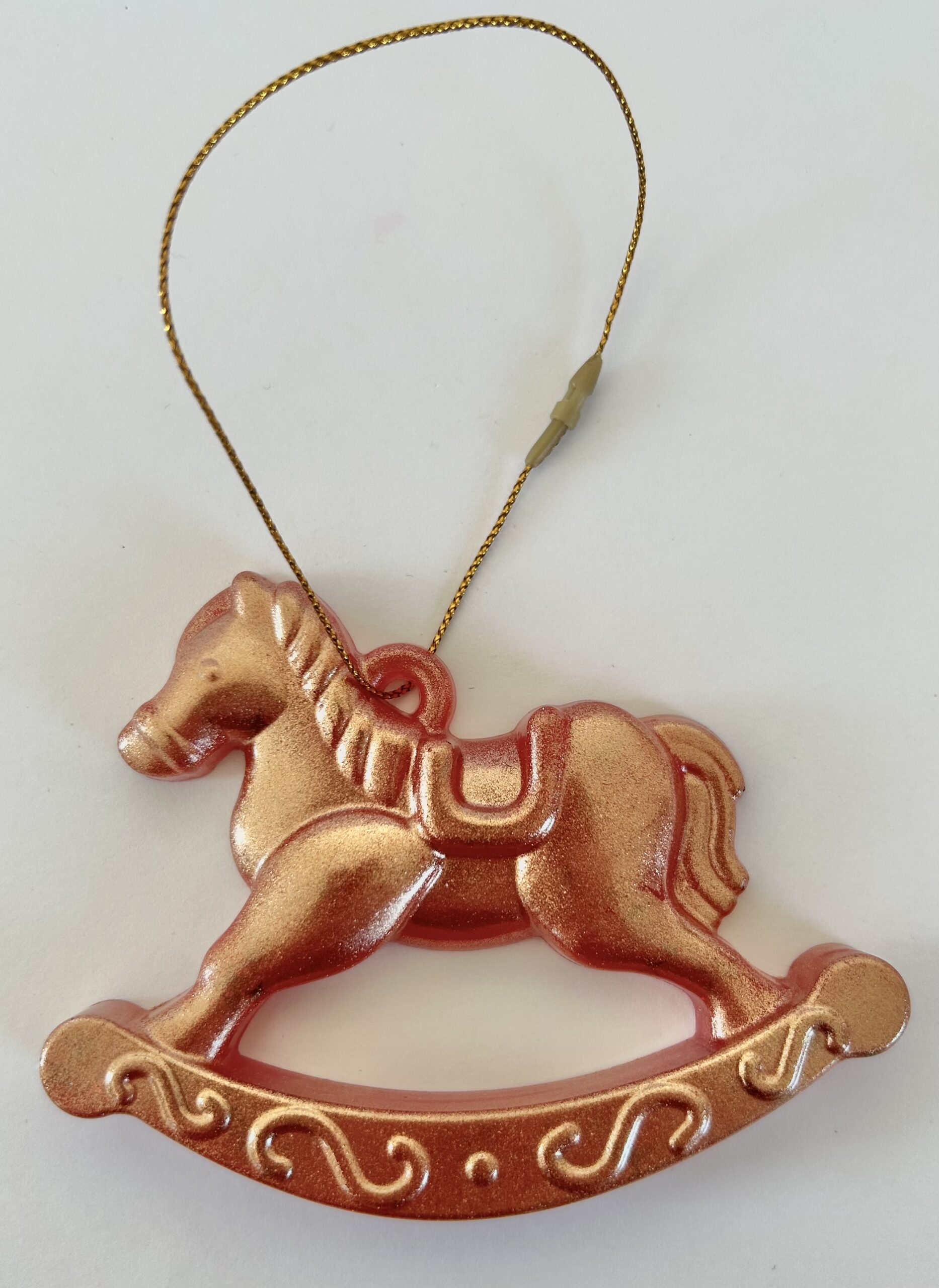 Gold Christmas Horse Decoration
