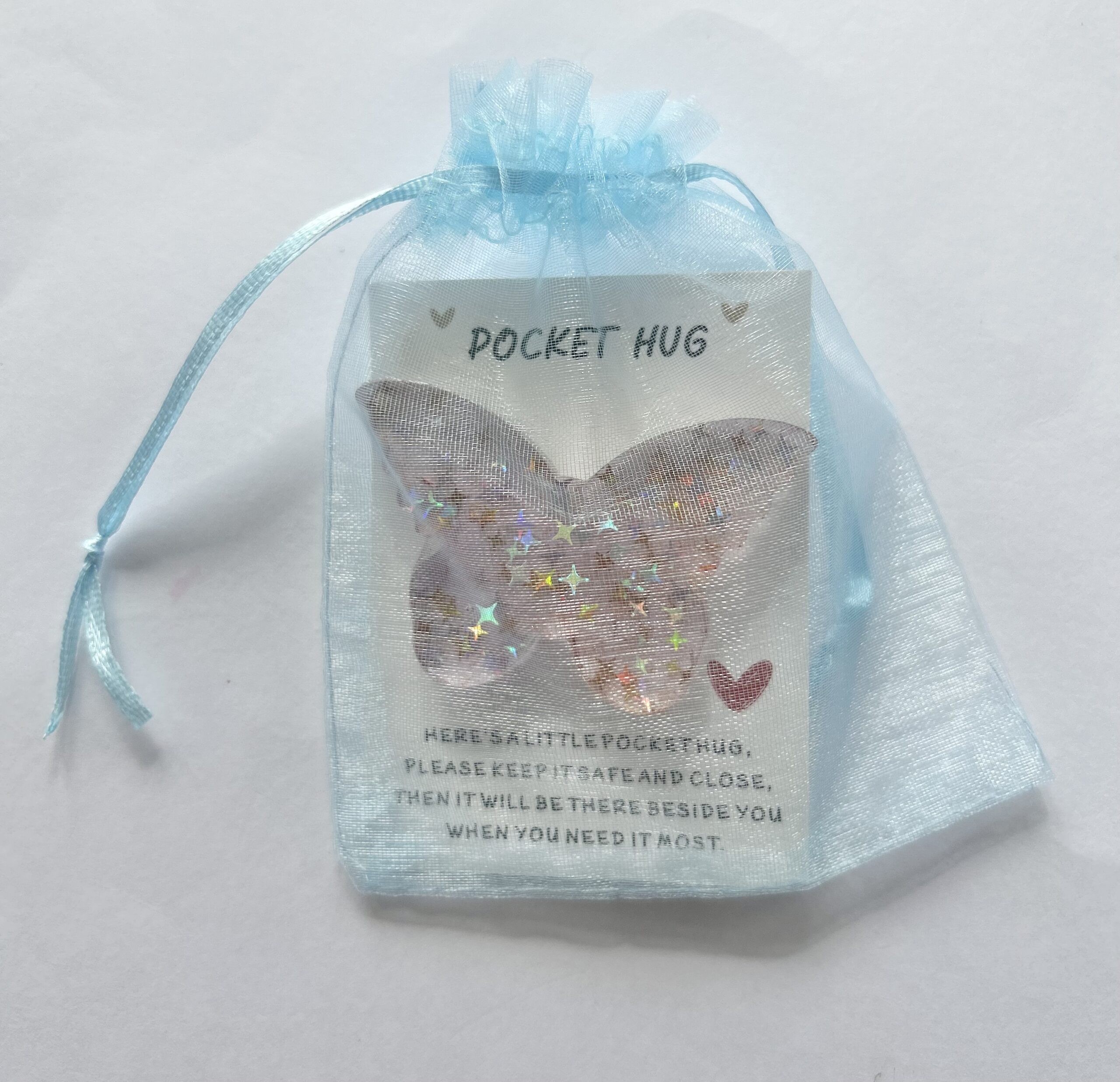 Pocket Hug Butterfly Clear Stars